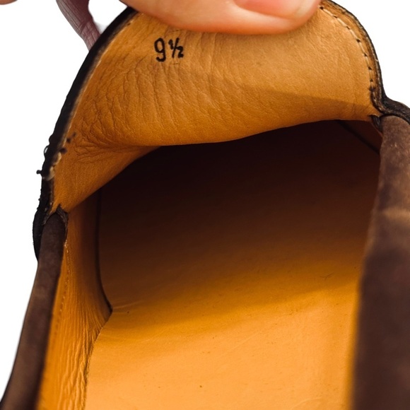 ✌️OUT✌️TOD'S Driving Shoes Brown Suede Leather Men’s 9.5 Loafers Square Toe - Picture 4 of 13